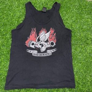 Y2K Skull Flame Rod Benders Tank Top